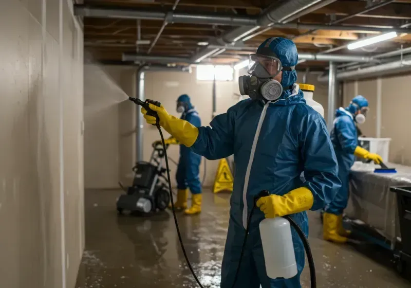 Basement Sanitization and Antimicrobial Treatment process in Danby, VT