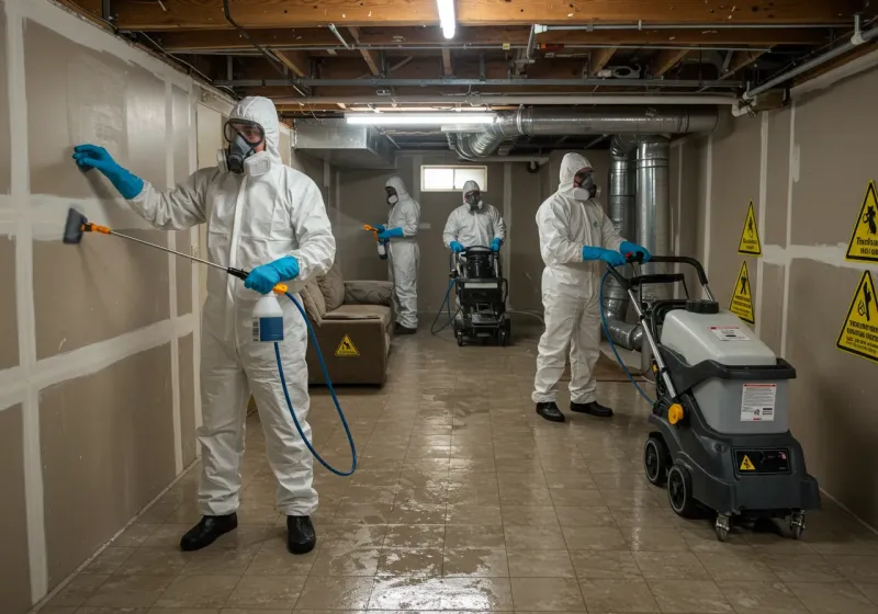 Basement Moisture Removal and Structural Drying process in Danby, VT